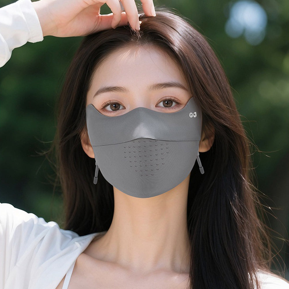 GOLOVEJOY XKZ72 UPF50+ Sun Protection Face Mask Summer Cooling Ice Silk Breathable Face Shield for Men Women