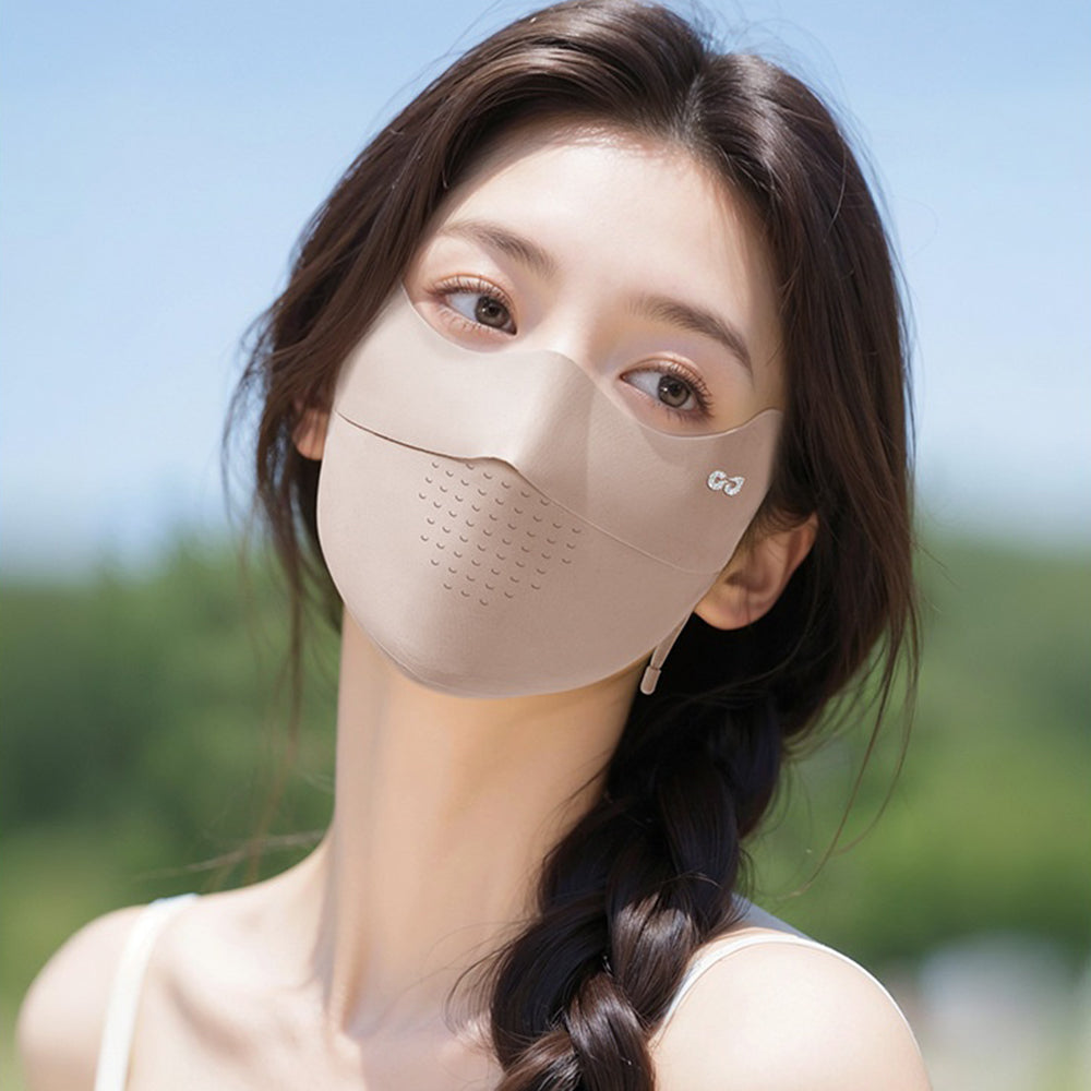 GOLOVEJOY XKZ72 UPF50+ Sun Protection Face Mask Summer Cooling Ice Silk Breathable Face Shield for Men Women