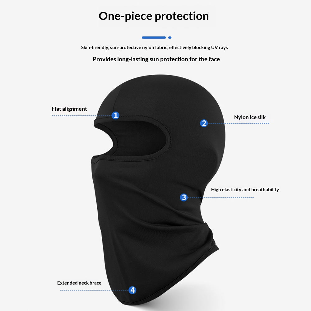 Kids Balaclava Face Mask Full Coverage UPF 50+ Sun Protection Ice Silk Head Cover for Outdoor Sports