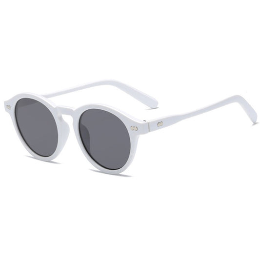 13028 Retro Round Sunglasses Vintage Style Shades Rivet Decor Sun Glasses