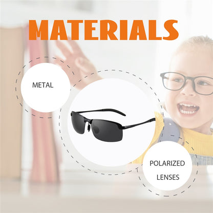 JUE-FISH JUC08-A001-1-WH1 Optical Sensing Glasses Outdoor UV Protection Polarized Sunglasses