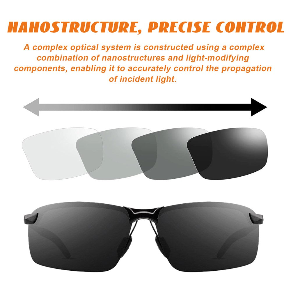 JUE-FISH JUC08-A001-1-WH1 Optical Sensing Glasses Outdoor UV Protection Polarized Sunglasses
