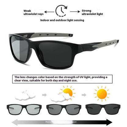 8519 Outdoor Photochromic Sunglasses UV400 Protection Wrap-Around Sport Eyewear