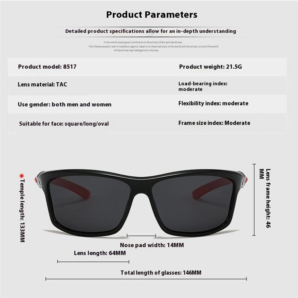 8517 Photochromic Sunglasses Wrap-Around Polarized Sun Glasses UV400 Protection