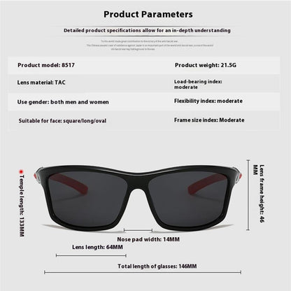 8517 Photochromic Sunglasses Wrap-Around Polarized Sun Glasses UV400 Protection