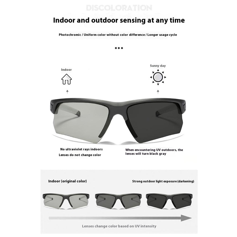 8508 Photochromic Sunglasses UV400 Protection Polarized Glasses Sports Eyewear