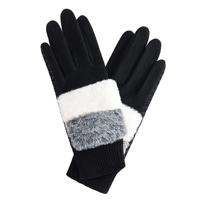 DY61 1 Pair Warm Fleece Lined Winter Golf Gloves Anti Slip Touchscreen Driving Gloves for Women