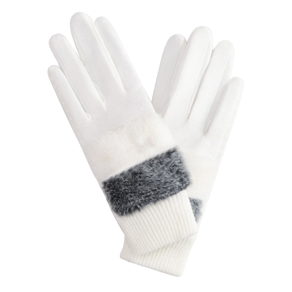 DY61 1 Pair Warm Fleece Lined Winter Golf Gloves Anti Slip Touchscreen Driving Gloves for Women