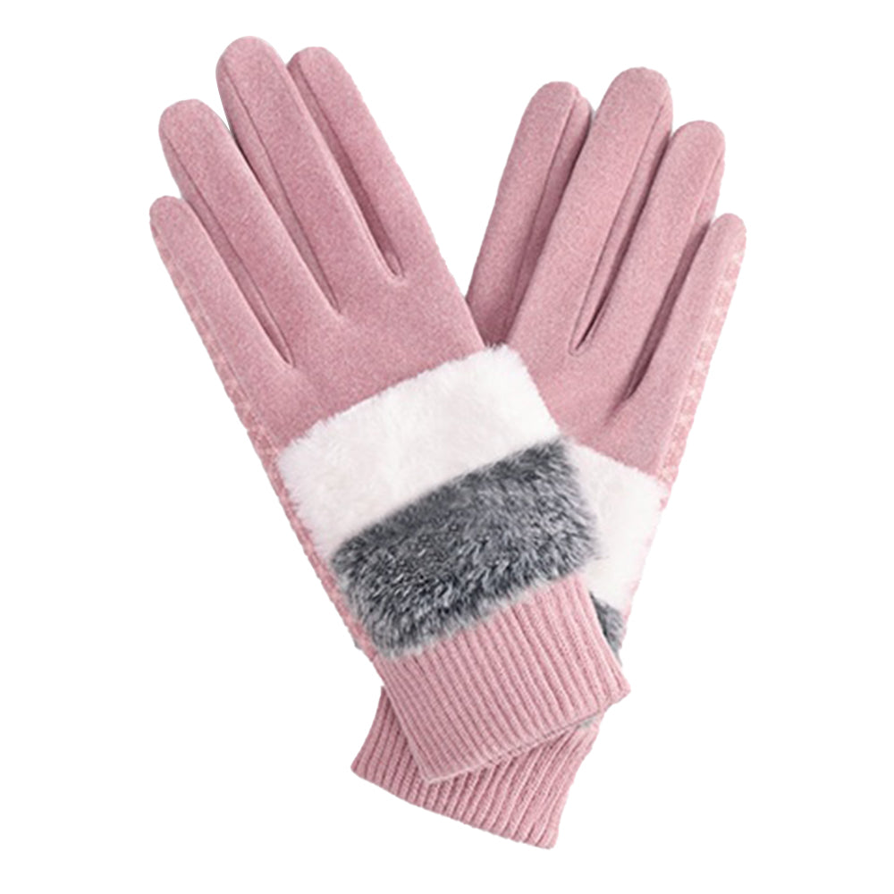 DY61 1 Pair Warm Fleece Lined Winter Golf Gloves Anti Slip Touchscreen Driving Gloves for Women