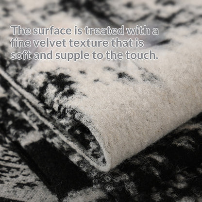 DWJ60 Ethnic Ink Painting Shawl Cape Multi-purpose Women Scarf with Tassels for Autumn Winter