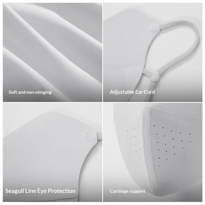 GOLOVEJOY Summer Ice Silk Face Mask UPF50+ UV Protection Hyaluronic Acid Moisturizing Face Cover for Outdoor Sports
