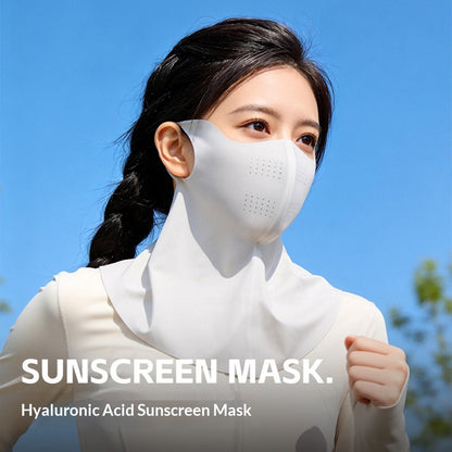 GOLOVEJOY Summer Face Mask UPF50+ UV Protection Breathable Ice Silk Hyaluronic Acid Moisturizing Neck Cover