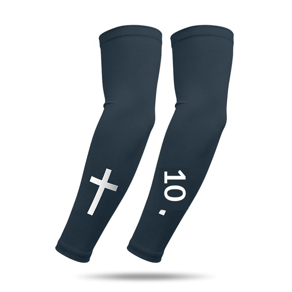Cross Pattern Summer Cooling Arm Sleeves UPF50+ UV Protection Milk Silk Arm Covers for Outdoor Sports Cycling