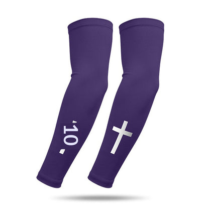 Cross Pattern Summer Cooling Arm Sleeves UPF50+ UV Protection Milk Silk Arm Covers for Outdoor Sports Cycling