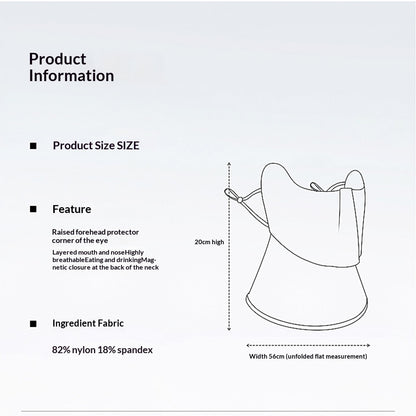 GOLOVEJOY XTJ163 Sun Protection Face Mask UPF50+ Ice Silk Breathable Face Cover for Golf Cycling