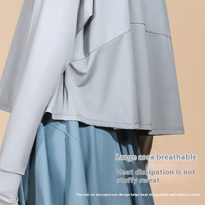 GOLOVEJOY FSY11 Lightweight Sun Protection Jacket Cooling Breathable Coat with Removable Hood Brim