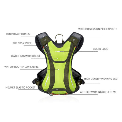 ANMEILU 1026 Outdoor Sports Water Bag Storage Pocket Backpack Waterproof Nylon Marathon Knapsack