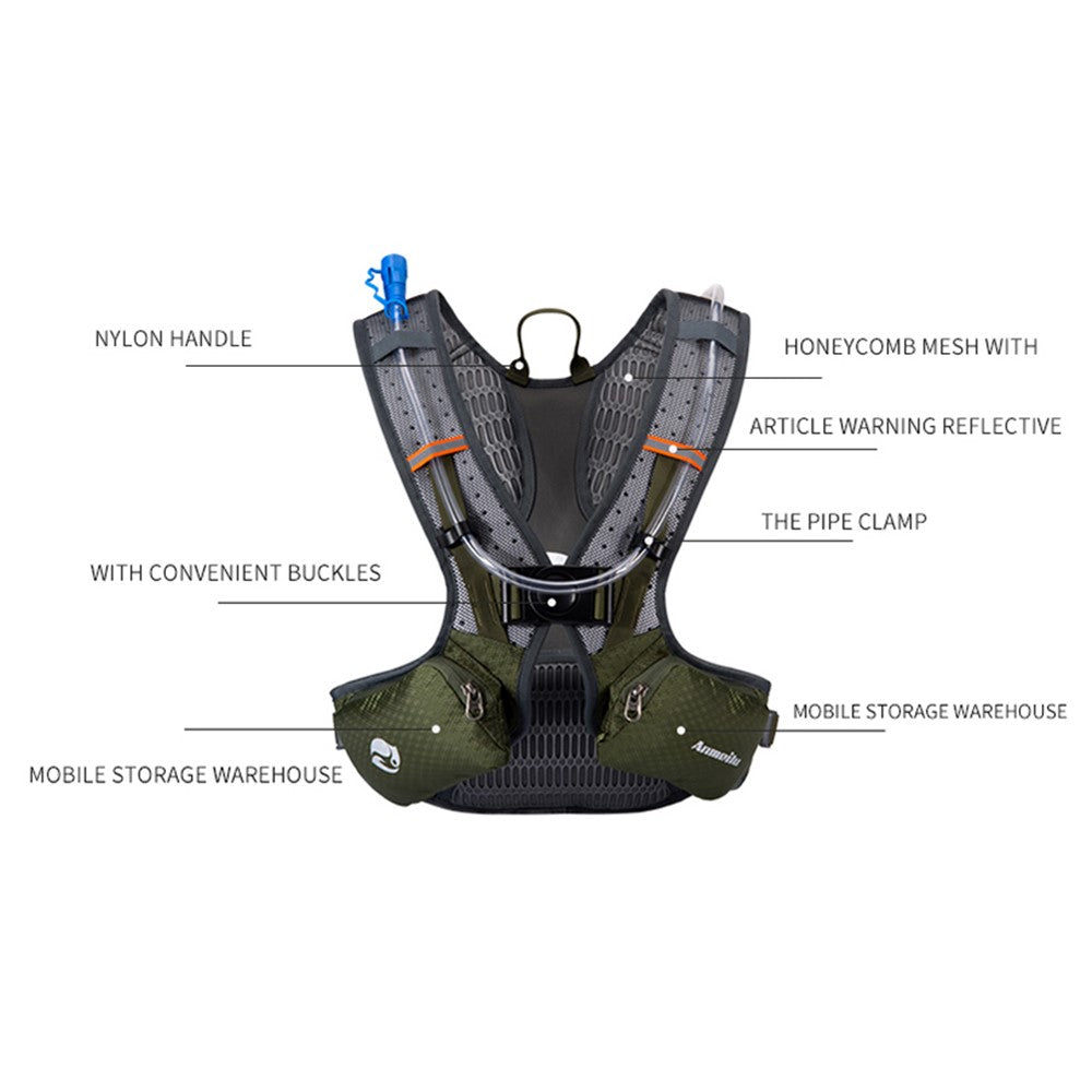 ANMEILU 1026 Outdoor Sports Water Bag Storage Pocket Backpack Waterproof Nylon Marathon Knapsack