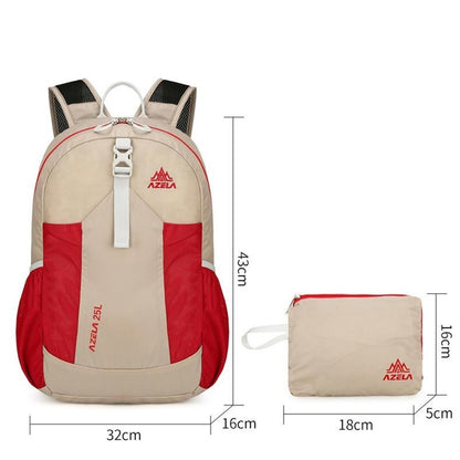 AZELA A1341 Lightweight Foldable Backpack Waterproof Nylon Shoulder Bag for Outdoor Hiking Camping