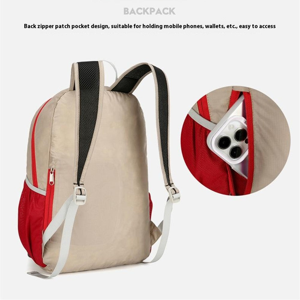 AZELA A1341 Lightweight Foldable Backpack Waterproof Nylon Shoulder Bag for Outdoor Hiking Camping