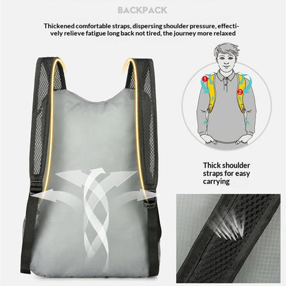 Foldable Hiking Backpack Lightweight Portable Travel Daypack for Outdoor Cycling Sports