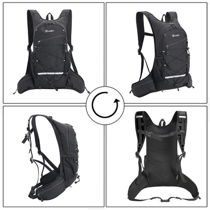 JUNLETU Running Polyester Vest Backpack Hiking Cycling Backpack Water Bottle Carrying Bag Large Capacity Shoulders Bag