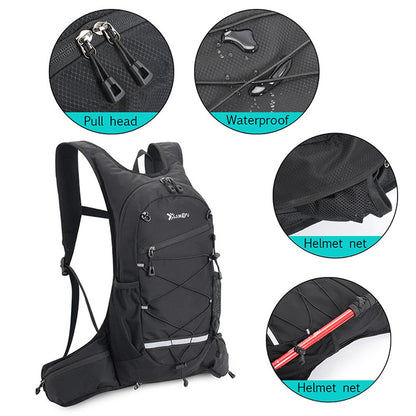 JUNLETU Running Polyester Vest Backpack Hiking Cycling Backpack Water Bottle Carrying Bag Large Capacity Shoulders Bag