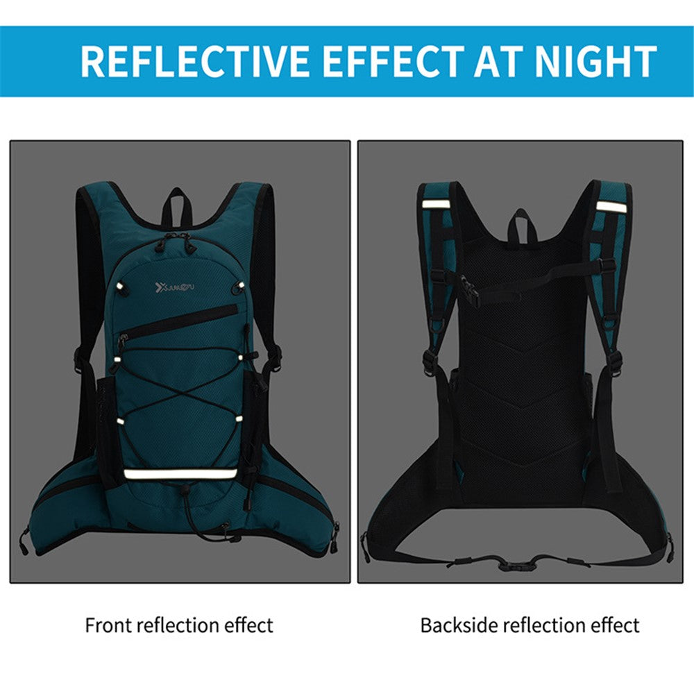 JUNLETU Running Polyester Vest Backpack Hiking Cycling Backpack Water Bottle Carrying Bag Large Capacity Shoulders Bag