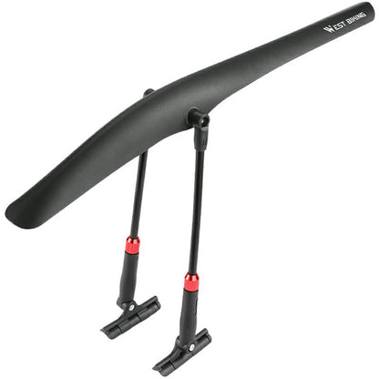 WEST BIKING YP0714030 Road Bike Rear Fender PP Quick Release Bicycle Mudguard with Tail Light