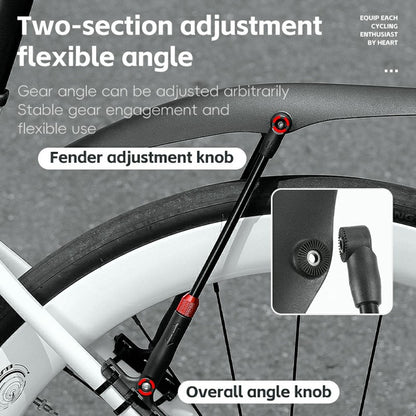 WEST BIKING YP0714030 Road Bike Rear Fender PP Quick Release Bicycle Mudguard with Tail Light