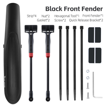 WEST BIKING YP0714029 Mountain Bike Extended Front Fender PP+PET Mudguard for 26-29 inch MTB Bicycle