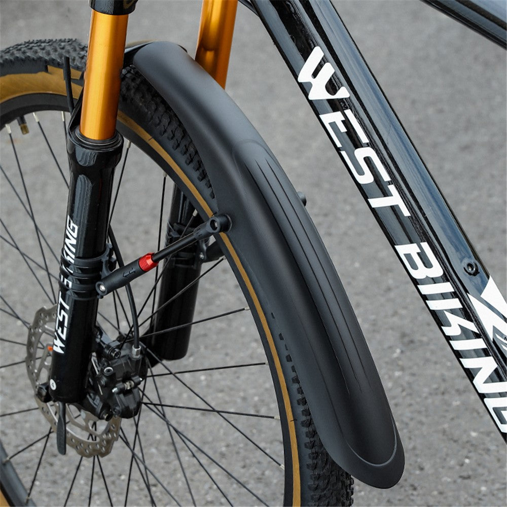 WEST BIKING YP0714029 Mountain Bike Extended Front Fender PP+PET Mudguard for 26-29 inch MTB Bicycle