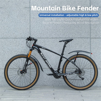 WEST BIKING YP0714029 Mountain Bike Extended Front Fender PP+PET Mudguard for 26-29 inch MTB Bicycle