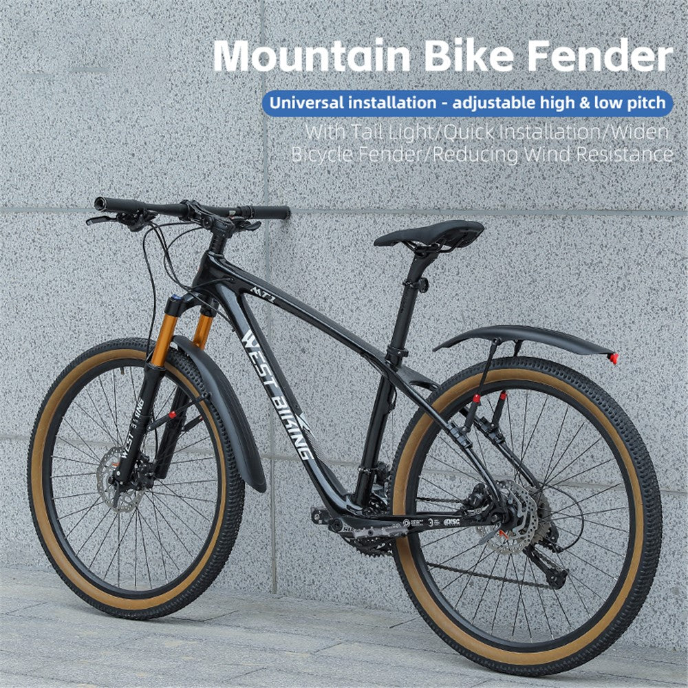 WEST BIKING YP0714029 Mountain Bike Extended Front Fender PP+PET Mudguard for 26-29 inch MTB Bicycle
