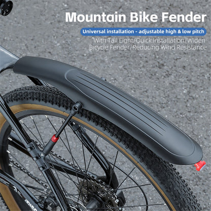WEST BIKING YP0714029 Bicycle Fender with Taillight for 26-29 inch Mountain Bike Rear Mudguard