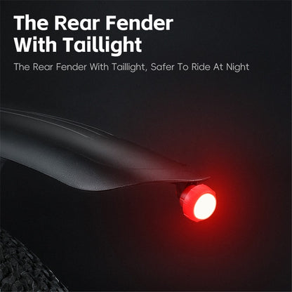 WEST BIKING YP0714029 Bicycle Fender with Taillight for 26-29 inch Mountain Bike Rear Mudguard