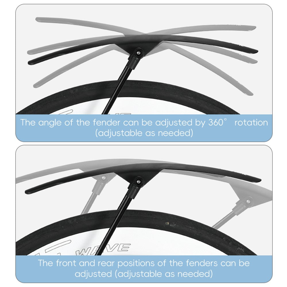 WEST BIKING YP0714032 Road Bike Fender Adjustable PP Mudguard