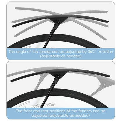 WEST BIKING YP0714032 Road Bike Fender Adjustable PP Mudguard