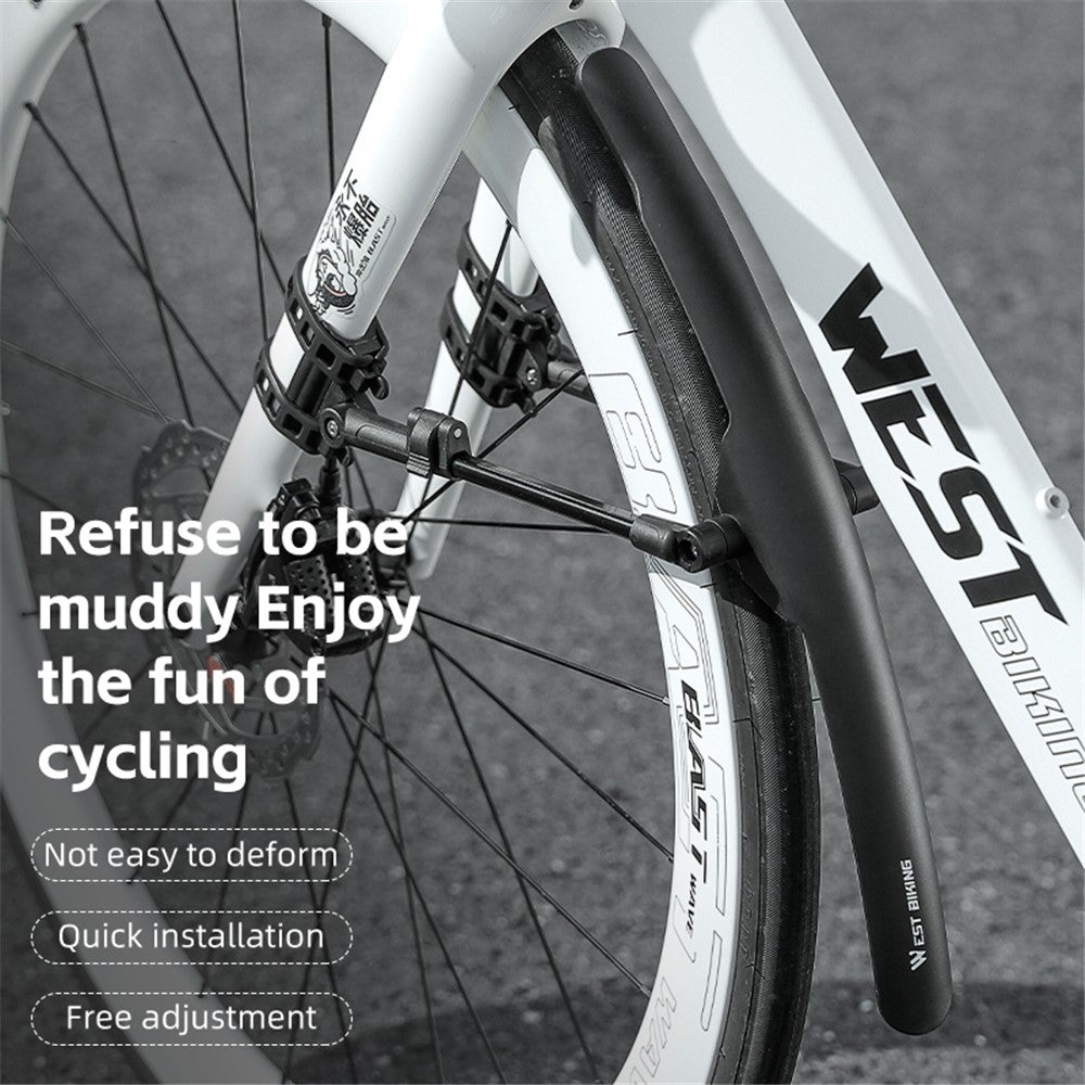 WEST BIKING YP0714032 Road Bike Fender Adjustable PP Mudguard
