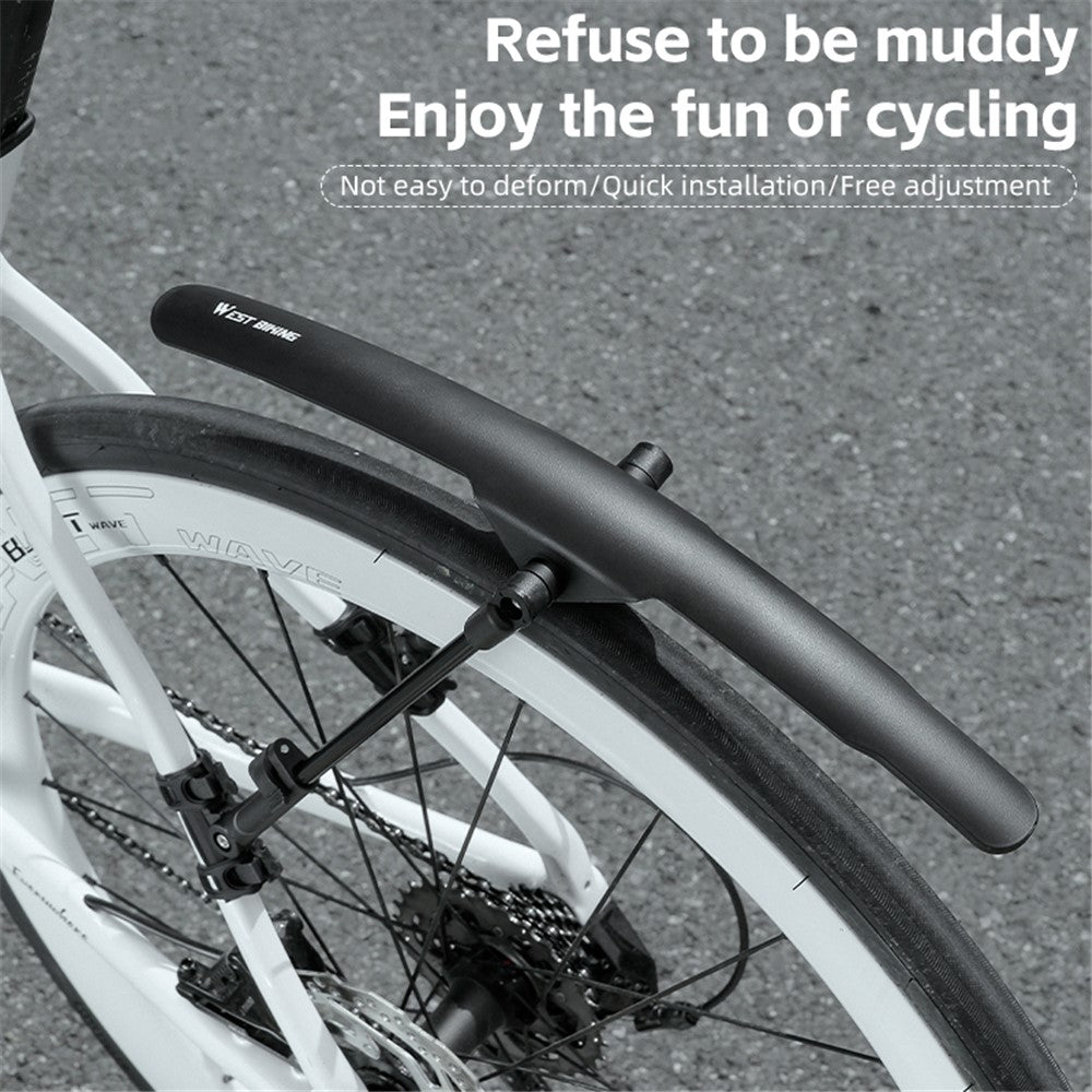 WEST BIKING YP0714032 Road Bike Fender Adjustable PP Mudguard