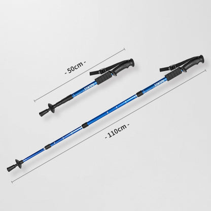 AOLIKES 3401 Lightweight Aluminum Alloy Trekking Pole 4 Sections Adjustable Hiking Stick