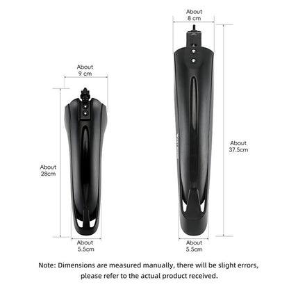 WEST BIKING YP0714034 For 20 22 24 Inch Bicycle Mudguard Mountain Bike Front + Rear Rain Fenders