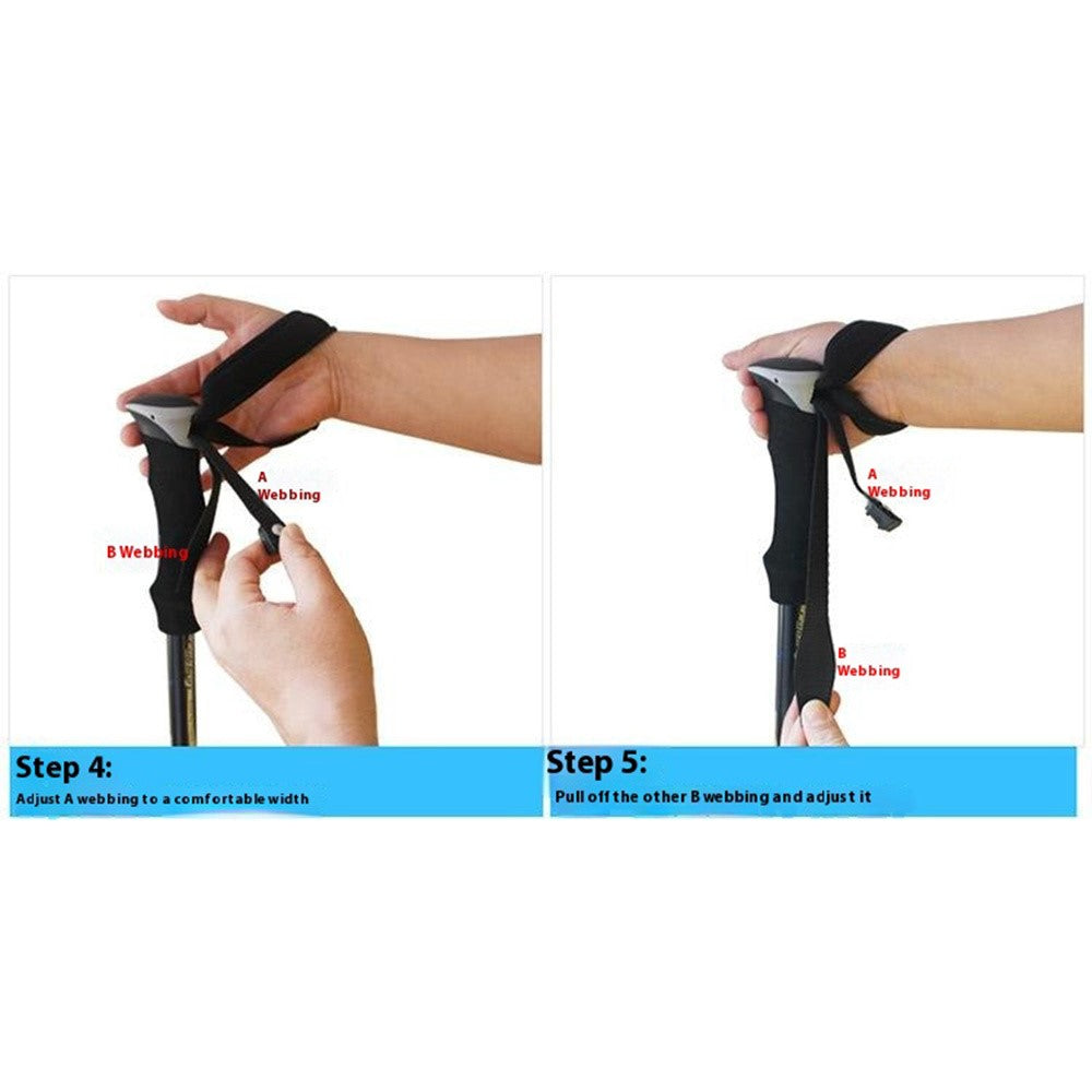 AOTU AT7558 125cm Foldable Trekking Pole Outdoor Aluminum Alloy EVA Handle Hiking Stick