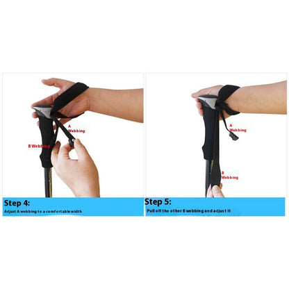 AOTU AT7558 125cm Foldable Trekking Pole Outdoor Aluminum Alloy EVA Handle Hiking Stick