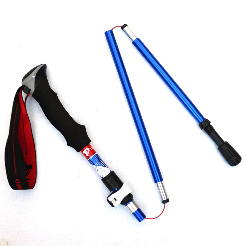 TREKPRO TP601 110-125cm 5-Section Trekking Pole Portable Lightweight Aluminum Alloy Folding Hiking Stick