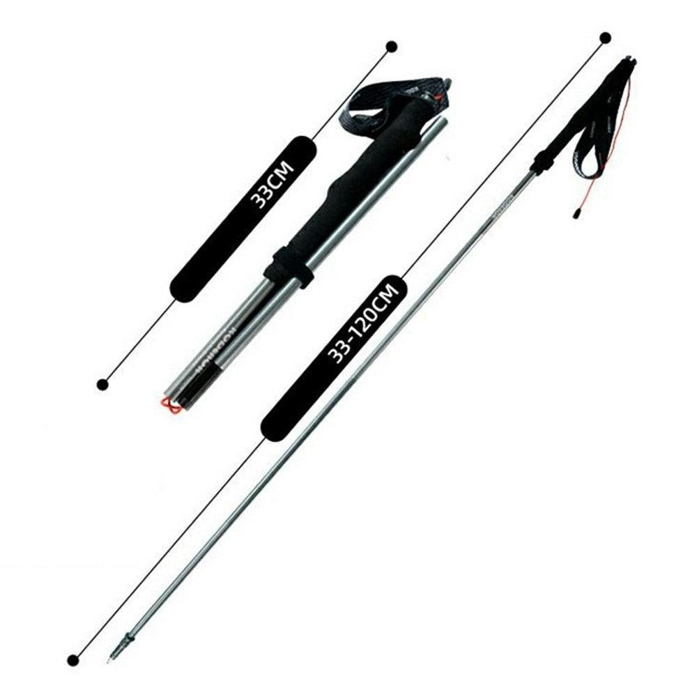 KODENOR 1Pc 120cm Quick Lock Trekking Pole for Outdoor Hiking Aluminum Alloy Foldable Walking Stick