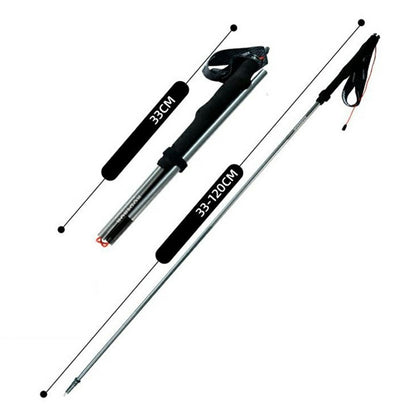 KODENOR 1Pc 120cm Quick Lock Trekking Pole for Outdoor Hiking Aluminum Alloy Foldable Walking Stick