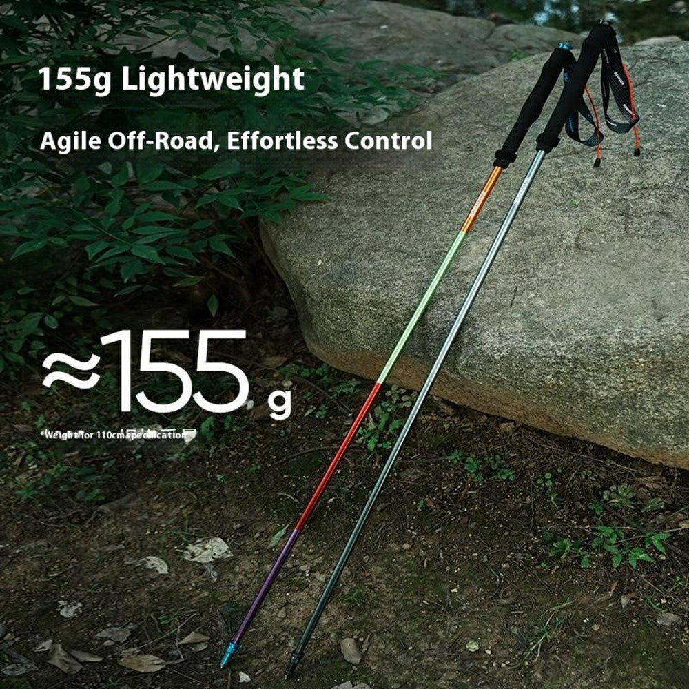 KODENOR 1Pc 110cm Quick Lock Trekking Pole for Outdoor Hiking Aluminum Alloy Foldable Walking Stick
