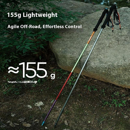 KODENOR 1Pc 110cm Quick Lock Trekking Pole for Outdoor Hiking Aluminum Alloy Foldable Walking Stick