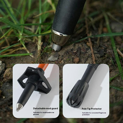 KODENOR 1Pc 120cm Outdoor Professional Trekking Pole Carbon Fiber Foldable Hiking Stick for Mountaineering